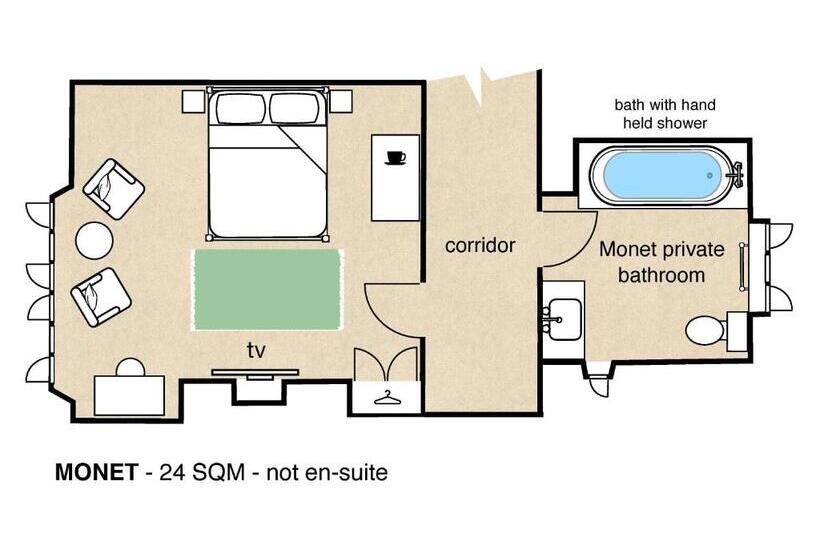 Standard room with outdoor bath, Abbots Grange Manor House