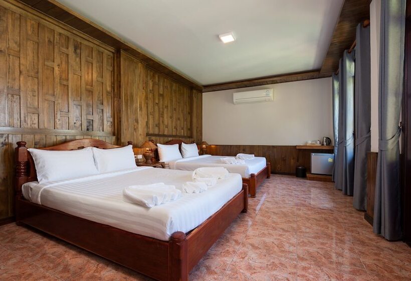 اتاق خانوادگی با چشمانداز دریا, Koh Tao Relax Freedom Beach Resort