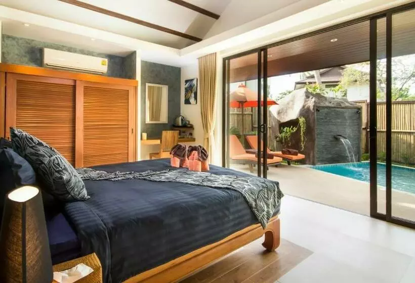 デラックスビラの１ベッドルーム, Khwan Beach Resort   Luxury Glamping And Pool Villas Samui   Adults Only   Sha Extra Plus