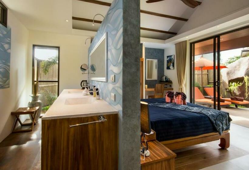 침실 1개 디럭스 빌라, Khwan Beach Resort   Luxury Glamping And Pool Villas Samui   Adults Only   Sha Extra Plus