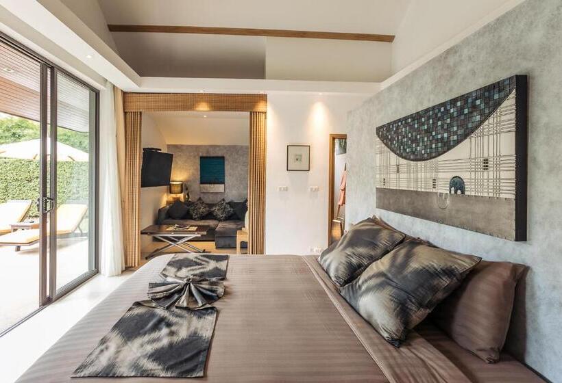 침실 1개 디럭스 빌라, Khwan Beach Resort   Luxury Glamping And Pool Villas Samui   Adults Only   Sha Extra Plus