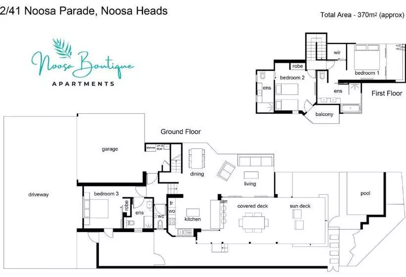 スーペリアー1ベッドルームビラ, Noosa Boutique Apartments & Elkhorn Villas