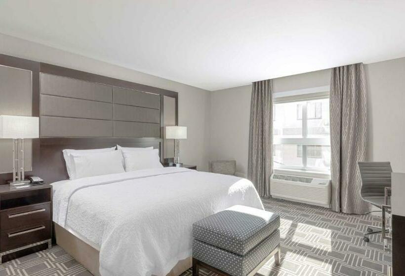 带大床的标准间, Hampton Inn & Suites Worcester