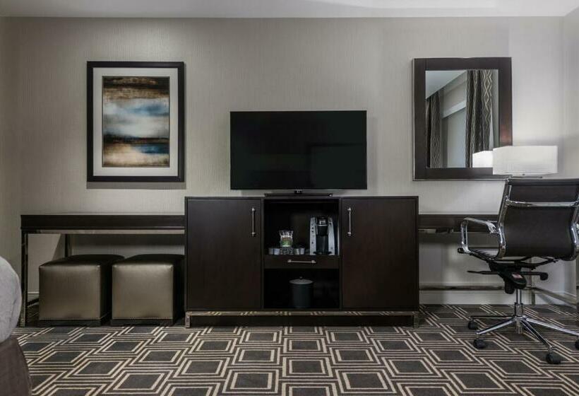 带大床的标准间, Hampton Inn & Suites Worcester