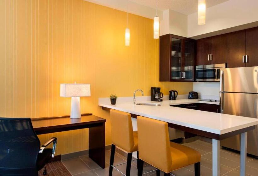 带大床的标准工作室, Residence Inn By Marriott Calgary South