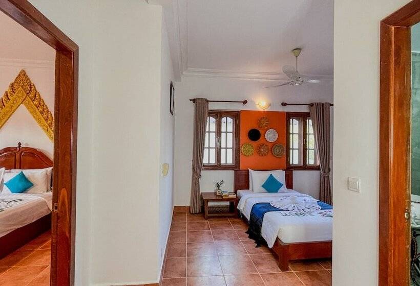 חדר משפחתי מקשר, Villa Indochine D Angkor