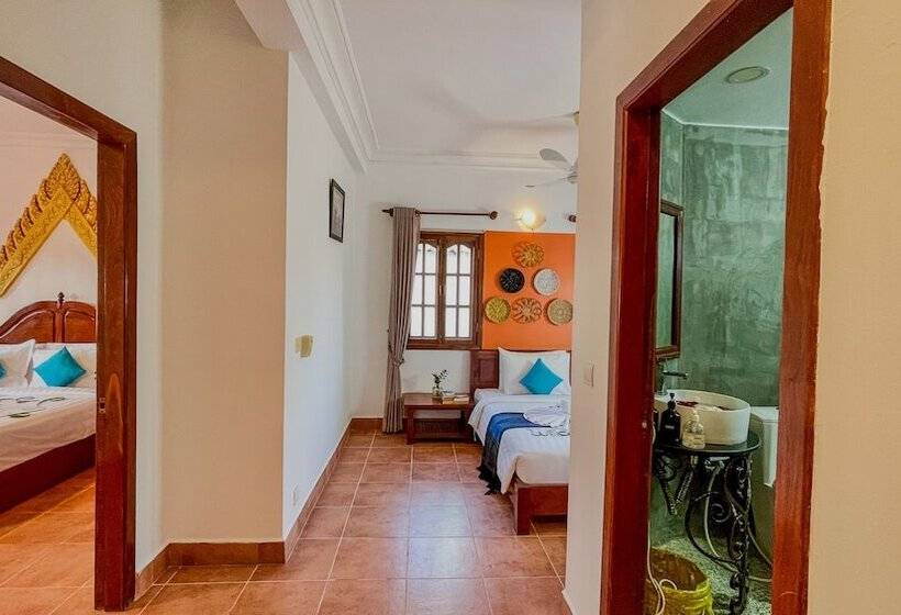 חדר משפחתי מקשר, Villa Indochine D Angkor