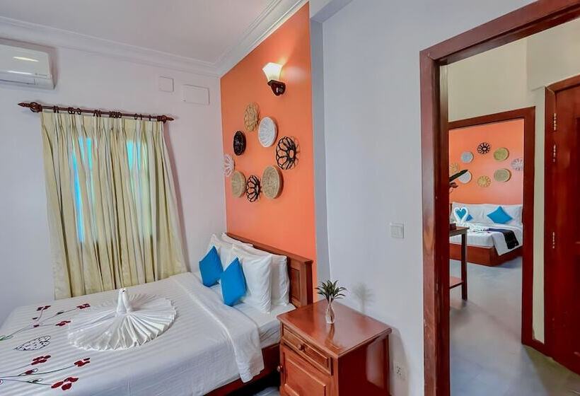 חדר משפחתי מקשר, Villa Indochine D Angkor