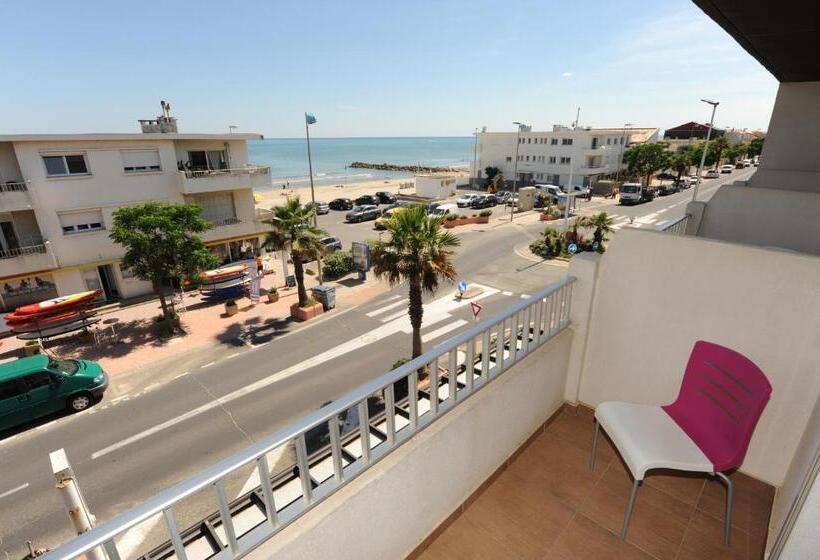 غرفة قياسية مزوَّدة بشُرفة, Hôtel Du Midi Plage