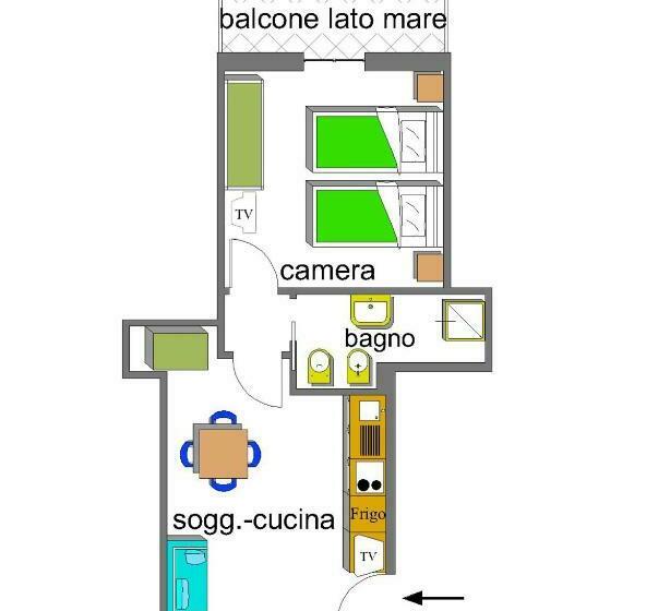 带1个卧室的公寓, Residence Stella Marina