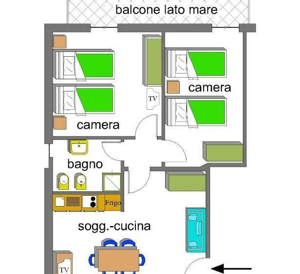 آپارتمان 2 خوابه, Residence Stella Marina