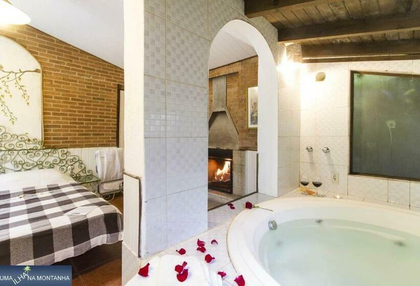 ハイドロマッサージバス付きスイート, Pousada Uma Ilha Na Montanha
