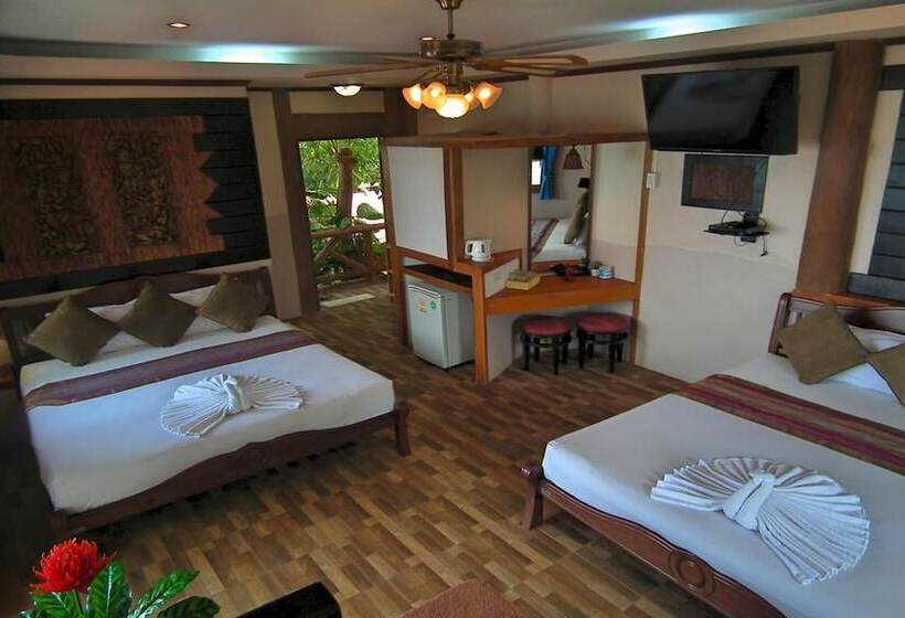 景色の見えるスタンダード4人部屋, Dd Hut Koh Tao