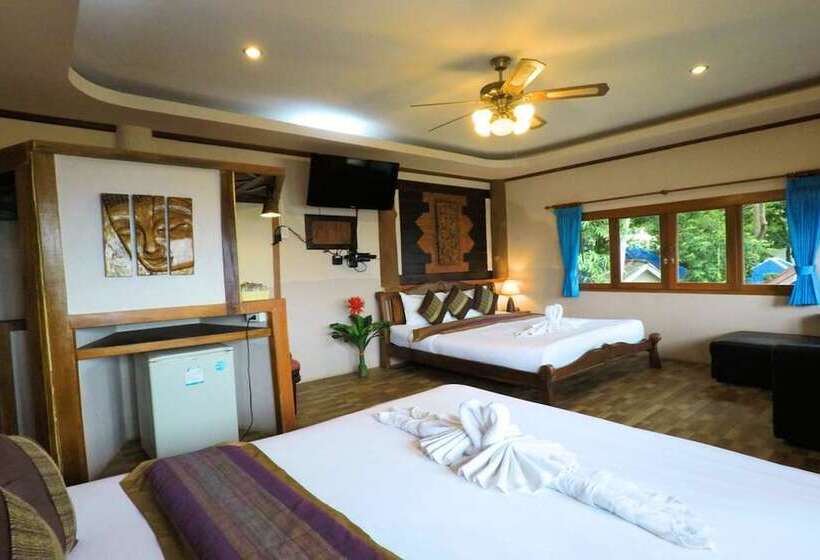 景色の見えるスタンダード4人部屋, Dd Hut Koh Tao