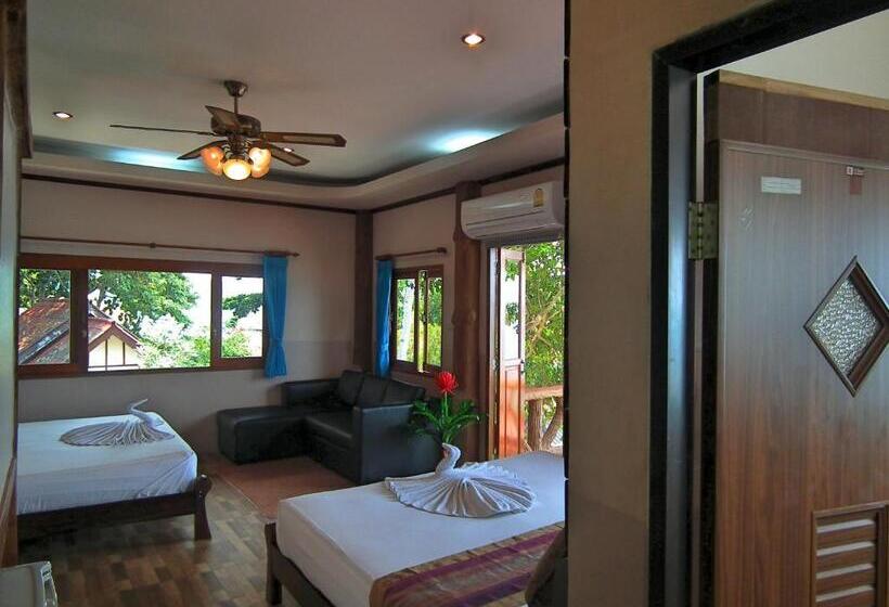 景色の見えるスタンダード4人部屋, Dd Hut Koh Tao