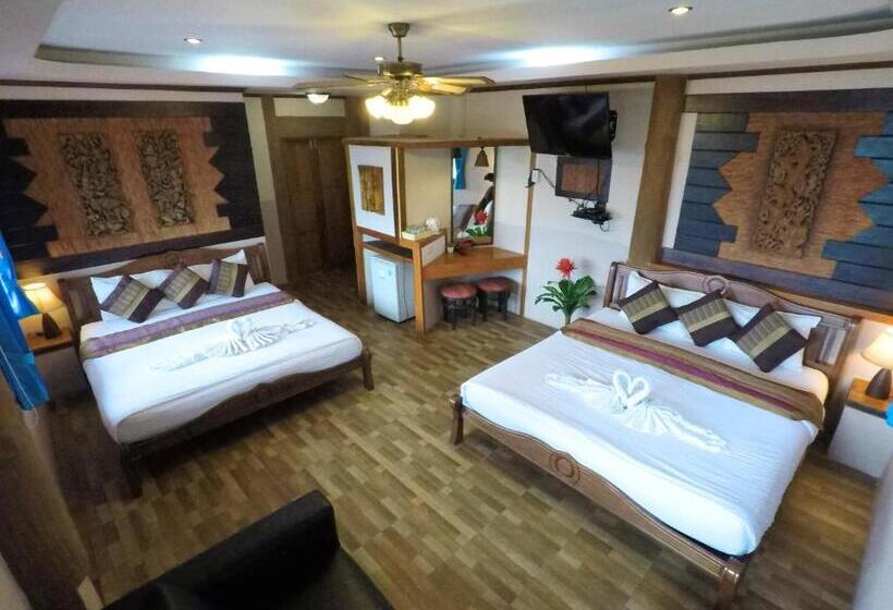 景色の見えるスタンダード4人部屋, Dd Hut Koh Tao