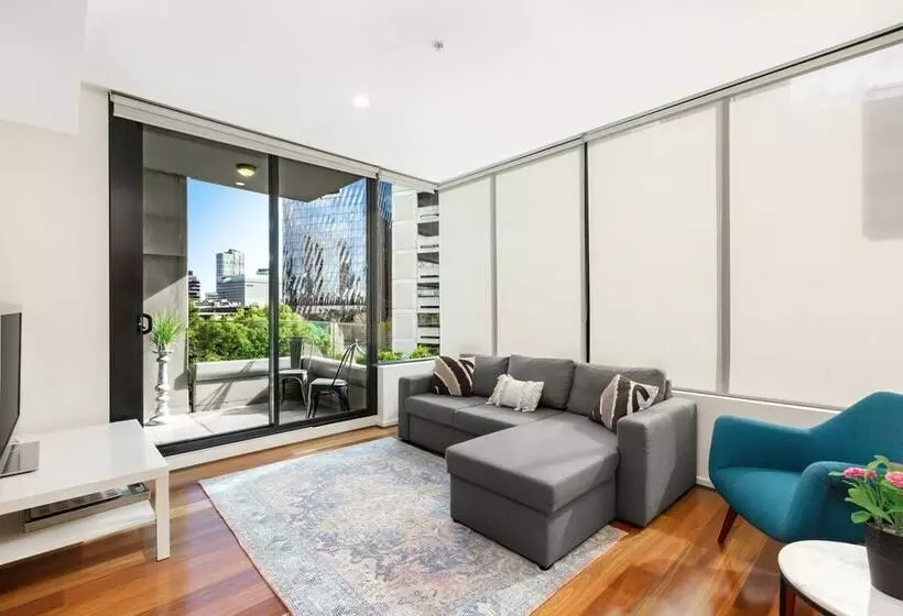 バルコニー付２ベッドルームアパートメント, Melbourne Holiday Apartments Flinders Wharf