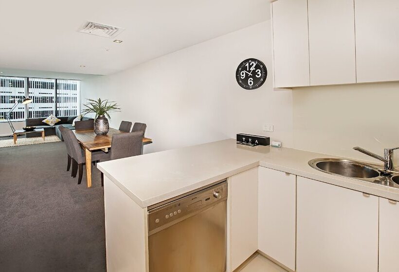 דירת שני חדרים עם מרפת, Melbourne Holiday Apartments Flinders Wharf