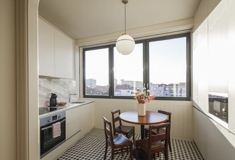 آپارتمان 1 خوابه با چشمانداز استخر, Aparthotel Oporto Alves Da Veiga