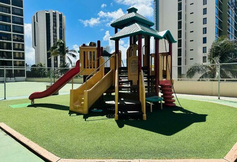 آپارتمان 1 خوابه با چشم‌انداز, Waikiki Banyan Pool Free Parking Free Wi Fi One Br