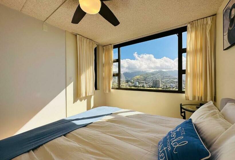 آپارتمان 1 خوابه با چشم‌انداز, Waikiki Banyan Pool Free Parking Free Wi Fi One Br