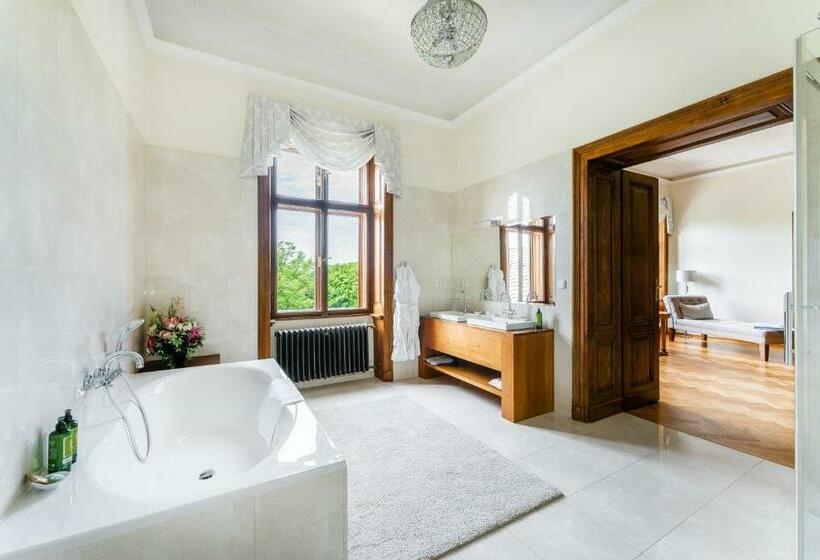 キングサイズベッドのデラックスルーム, Zámek Dobřenice