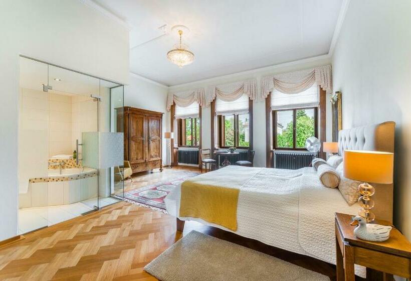 キングサイズベッドのデラックスルーム, Zámek Dobřenice