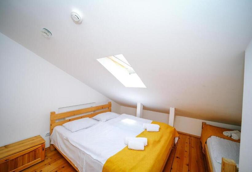 اتاق استاندارد سه تخته با سرویس بهداشتی مشترک, Alpenhaus Kazbegi Hotel & Restaurant