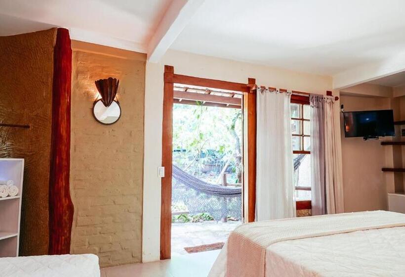 带花园景观的标准三人间, Pousada Fruta Pão