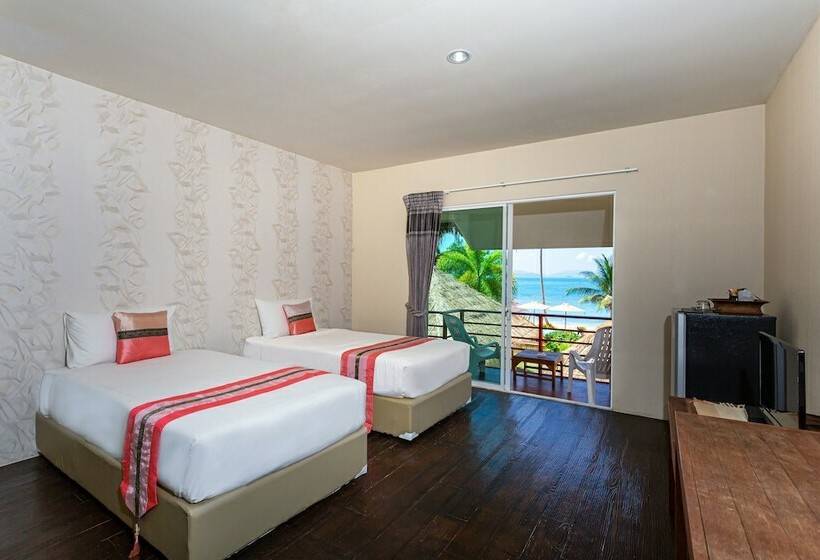 غرفة ديلوكس مطلّة علي البحر, Koh Yao Heaven Beach Resort