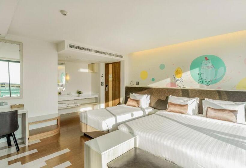 חדר משפחתי נוף לים, Sand Dunes Chaolao Beach Resort