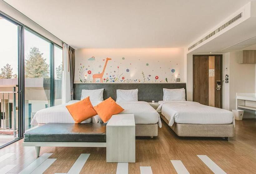 חדר משפחתי נוף לגינה, Sand Dunes Chaolao Beach Resort