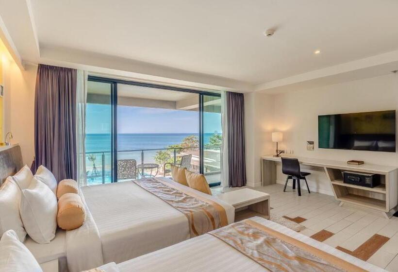 חדר דלוקס עם מרפסת נוף לים, Sand Dunes Chaolao Beach Resort
