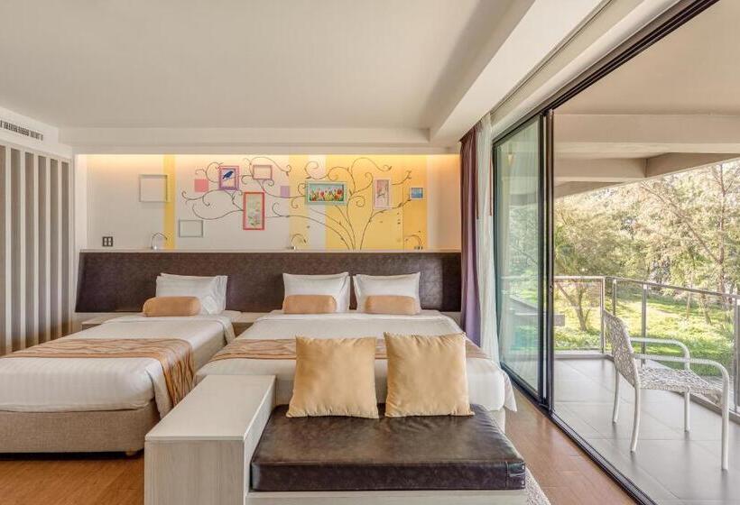 חדר דלוקס עם מרפסת נוף לים, Sand Dunes Chaolao Beach Resort