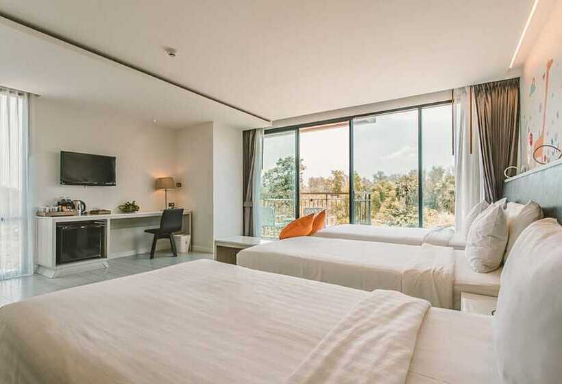 חדר משפחתי נוף לגינה, Sand Dunes Chaolao Beach Resort