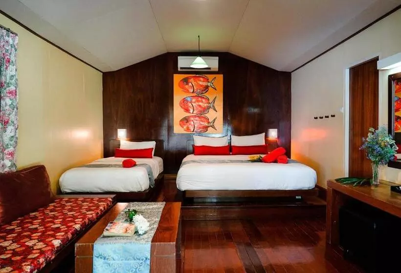 Deluxe-bungalow, Villa Cha Cha Chaolao Beach Resort