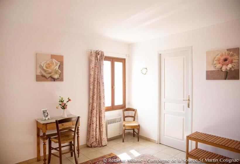 חדר סטנדרט עם נוף, Campagne De La Source St Martin B&b