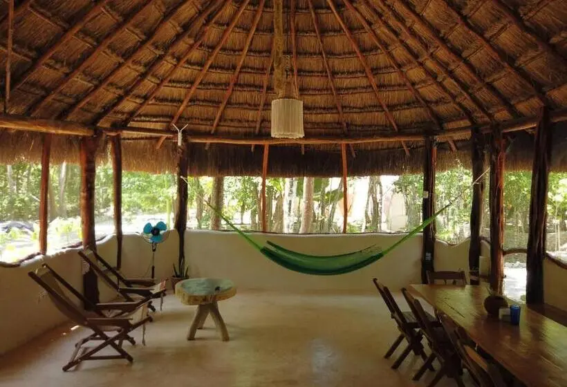 Standard-huone, Room In Lodge   Eco Lush Double Mayan Dome Cenote And Bikes