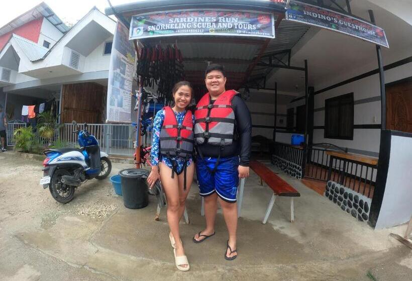 اتاق استاندارد چهارنفره با بالکن, Moalboal Indino S Guesthouse Sardines Run And Sea Turtle 1 Minute Walking Distance