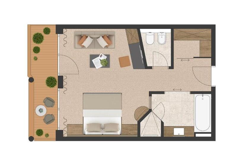 디럭스 룸, Naturhotel Molin