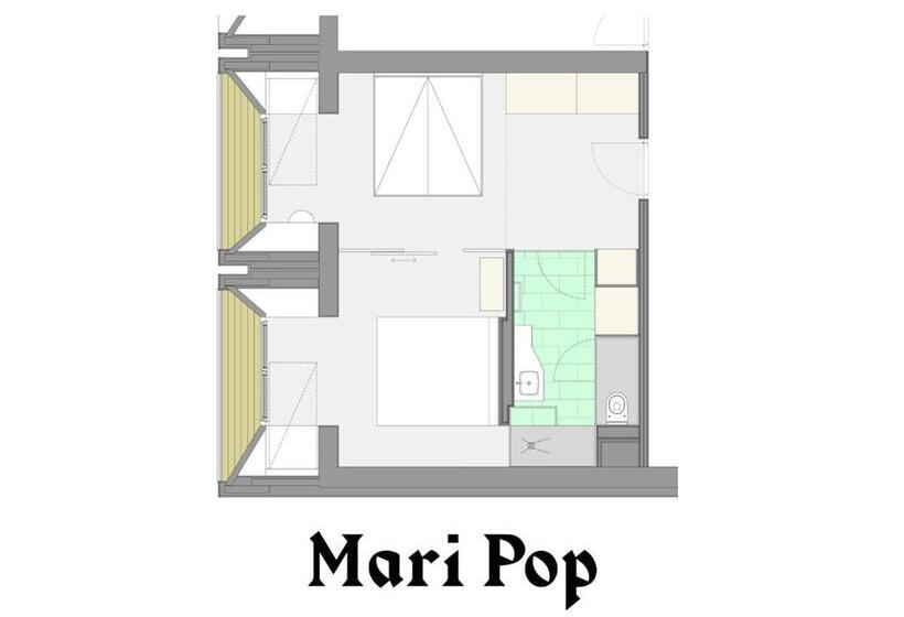 带2个卧室的套房, Mari Pop
