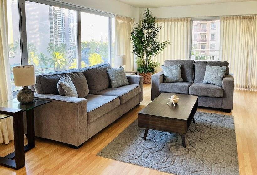 דירת חדר נוף לים, Ilikai Hotel With Ocean View