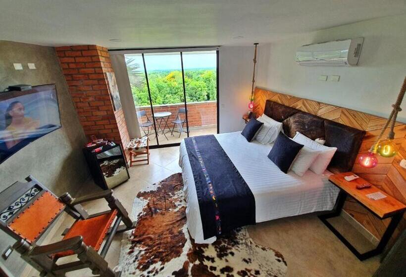 جناح جونيور مزوَّد بشرفة, Hacienda Isabela Hotel Campestre