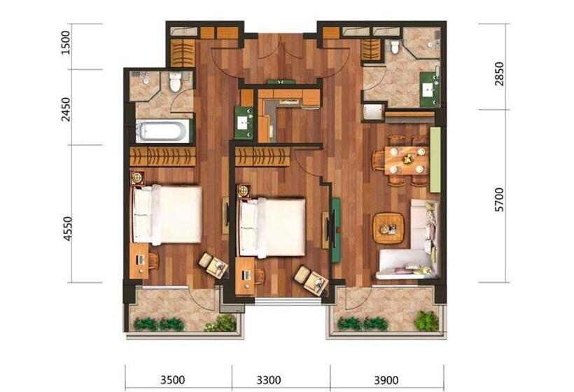 Suite 2 Camere da Letto, Ski And Suites At Thaiwoo Resort 逅雪套房民宿