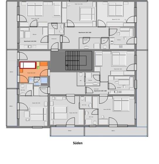 اتاق استاندارد یک تخته با بالکن, Apart Garni Alpevita