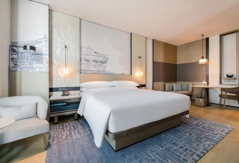 اتاق پریمیوم با چشم‌انداز دریاچه, Wuhan Marriott Hotel Wuchang