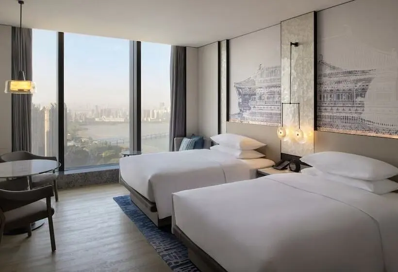 اتاق پریمیوم با چشم‌انداز دریاچه, Wuhan Marriott Hotel Wuchang
