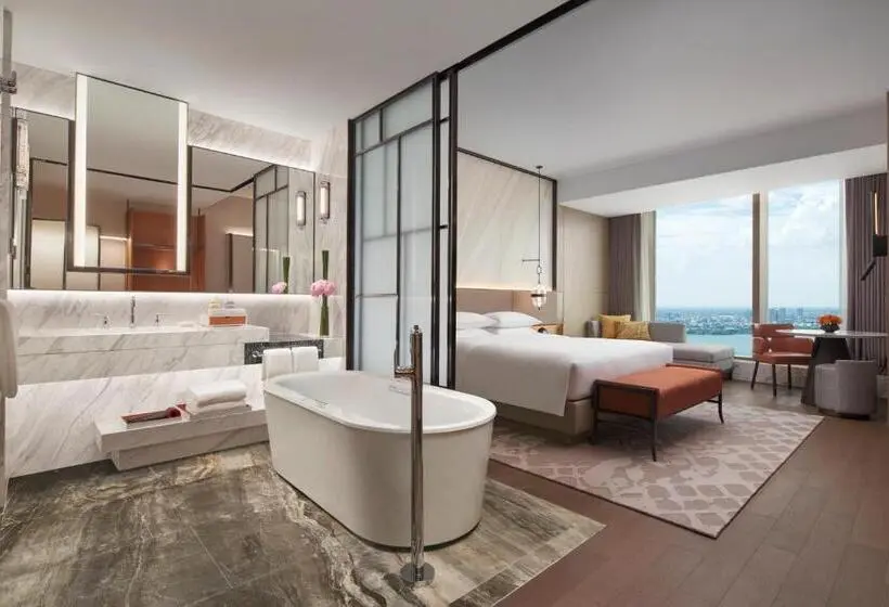 キングサイズベッドのクラブルーム, Hyatt Regency Changshu Kuncheng Lake