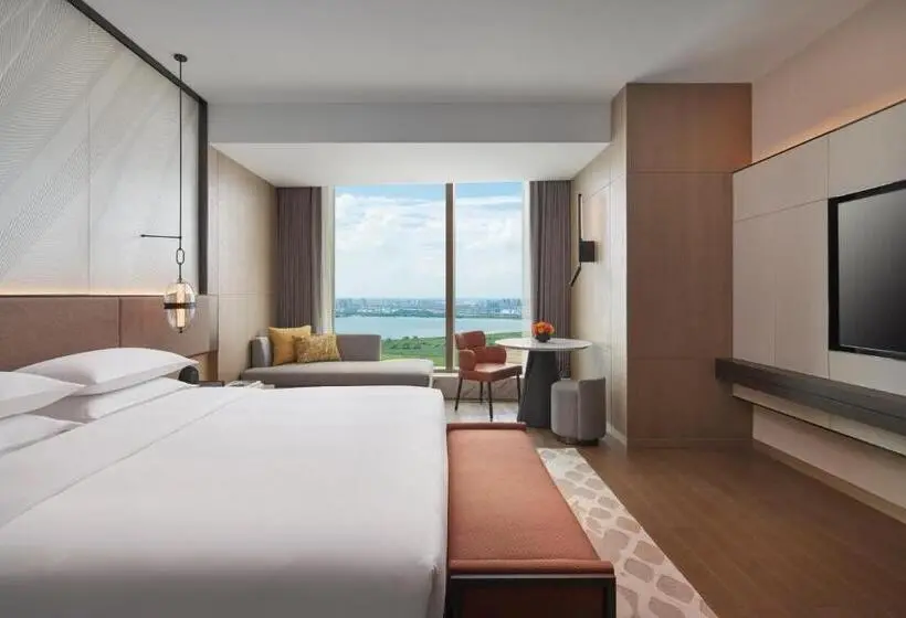 キングサイズベッドのクラブルーム, Hyatt Regency Changshu Kuncheng Lake