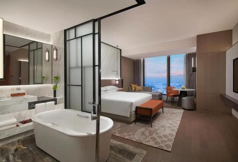 キングサイズベッドのクラブルーム, Hyatt Regency Changshu Kuncheng Lake